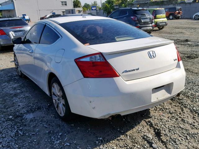 1HGCS22878A014815 - 2008 HONDA ACCORD EXL WHITE photo 3