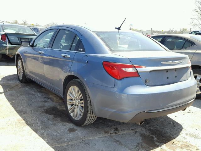 1C3BC2FGXBN607386 - 2011 CHRYSLER 200 LIMITE BLUE photo 3