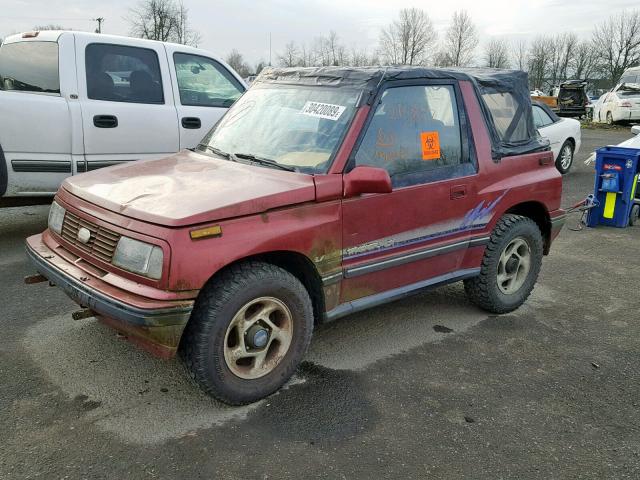 2CNBJ18U6R6905720 - 1994 GEO TRACKER RED photo 2