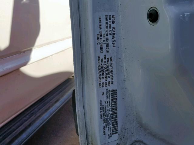 ZFBERFAT9F6A29855 - 2015 RAM PROMASTER WHITE photo 10