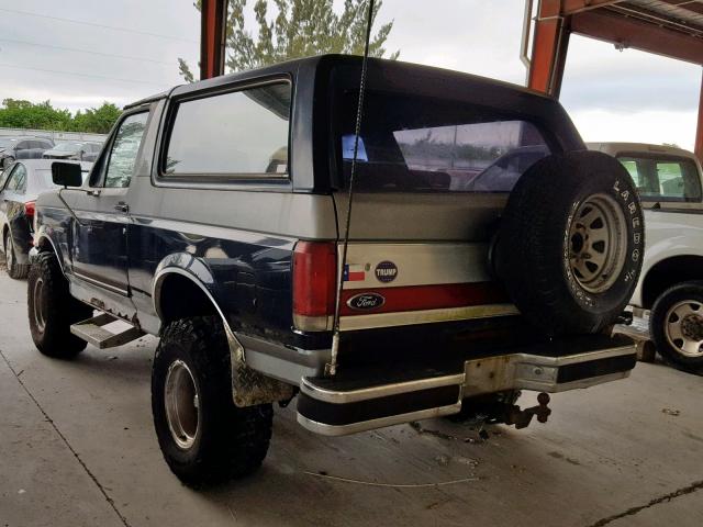 1FMEU15NXJLA98874 - 1988 FORD BRONCO U10 BLUE photo 3