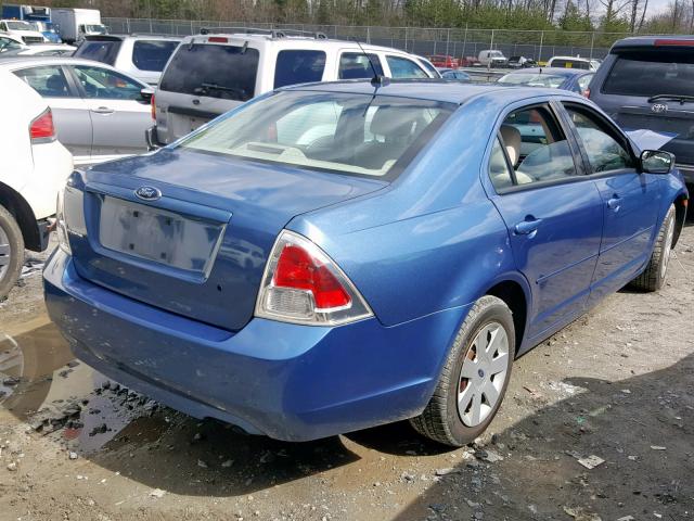 3FAHP06Z19R141022 - 2009 FORD FUSION S BLUE photo 4