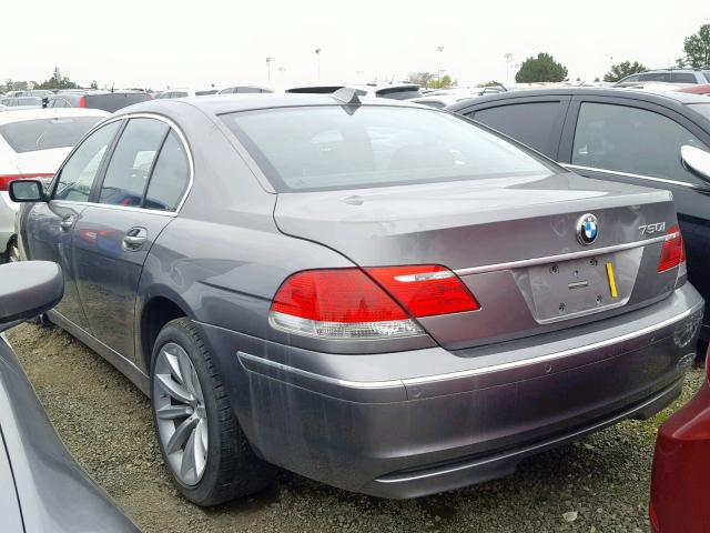 WBAHL835X8DT13574 - 2008 BMW 750 I GRAY photo 3