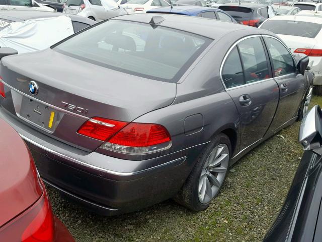 WBAHL835X8DT13574 - 2008 BMW 750 I GRAY photo 4