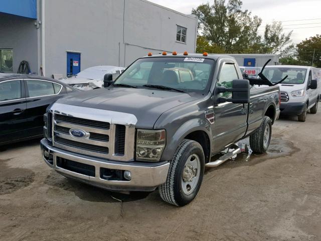 1FTWF30R98EA53710 - 2008 FORD F350 SRW S GRAY photo 2