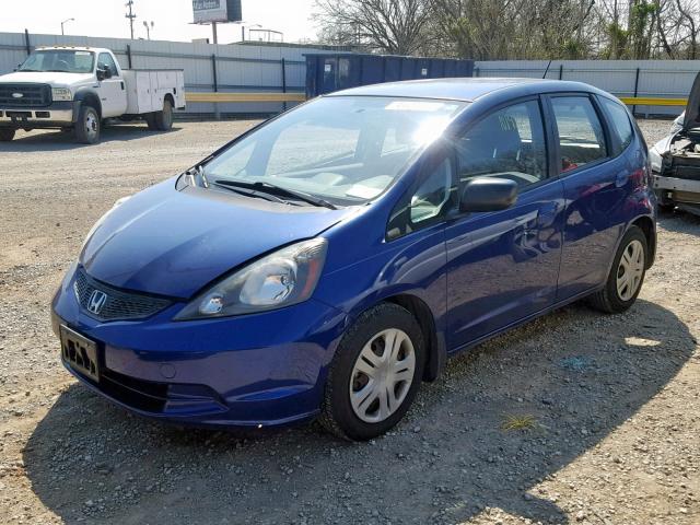 JHMGE8H24AS003542 - 2010 HONDA FIT BLUE photo 2