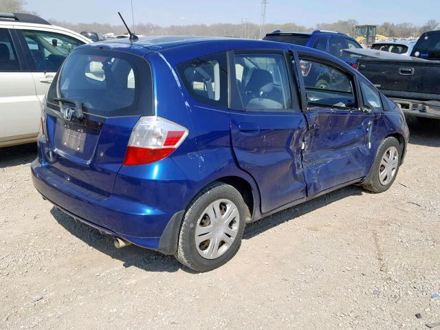 JHMGE8H24AS003542 - 2010 HONDA FIT BLUE photo 4