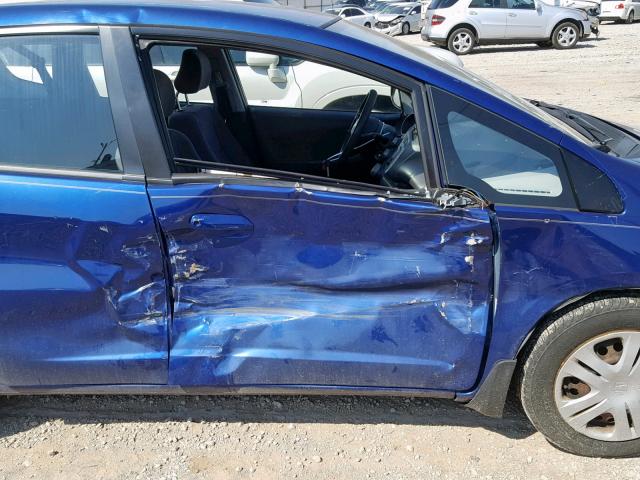 JHMGE8H24AS003542 - 2010 HONDA FIT BLUE photo 9