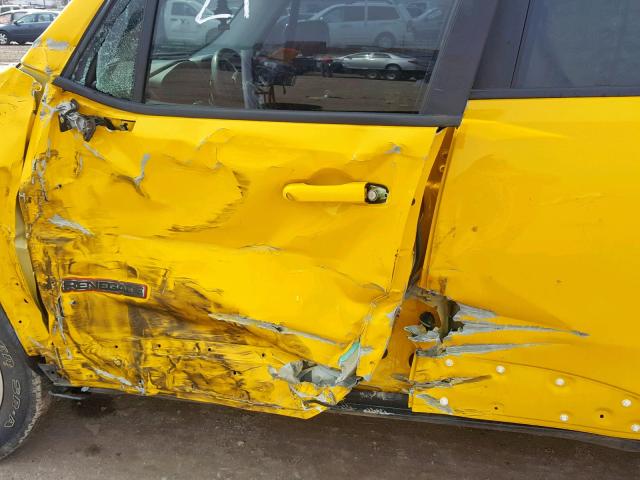 ZACCJBCT0FPB60634 - 2015 JEEP RENEGADE T YELLOW photo 9