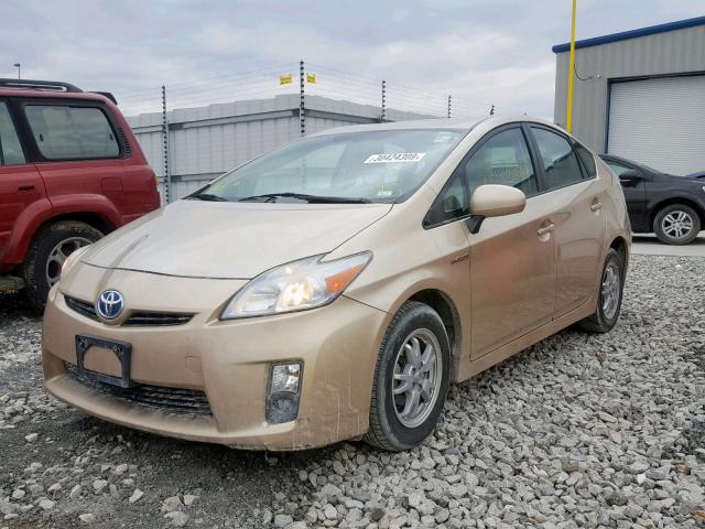 JTDKN3DU9A0072177 - 2010 TOYOTA PRIUS GOLD photo 2