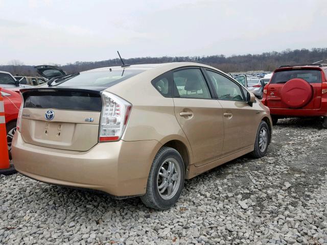 JTDKN3DU9A0072177 - 2010 TOYOTA PRIUS GOLD photo 4