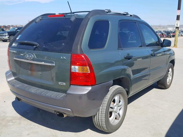 KNDJF723977367094 - 2007 KIA SPORTAGE E GREEN photo 4