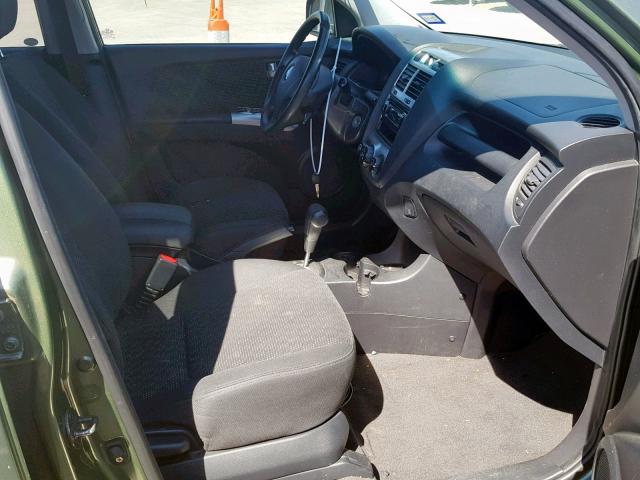 KNDJF723977367094 - 2007 KIA SPORTAGE E GREEN photo 5