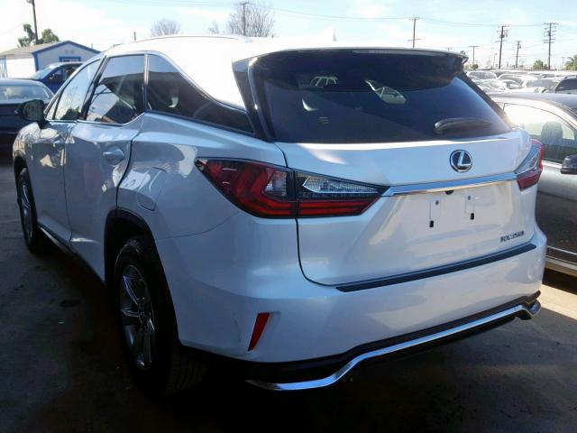 JTJGZKCAXJ2001860 - 2018 LEXUS RX 350 L WHITE photo 3