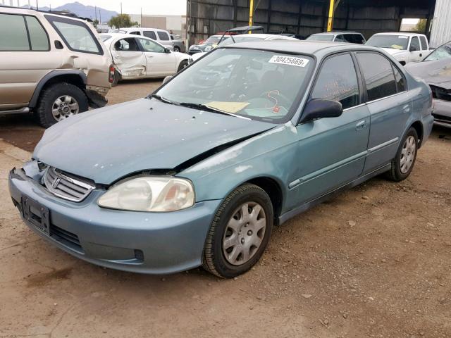 2HGEJ6613YH571027 - 2000 HONDA CIVIC BASE Yaşıl foto 2