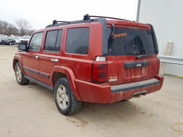 1J8HG48N66C104868 - 2006 JEEP COMMANDER MAROON photo 3