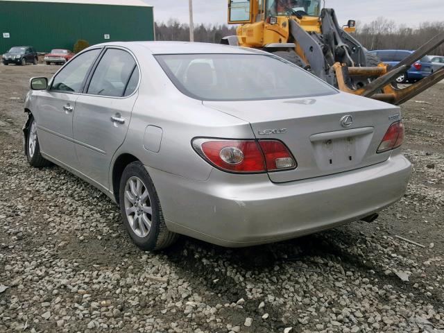 JTHBA30G045013231 - 2004 LEXUS ES 330 SILVER photo 3