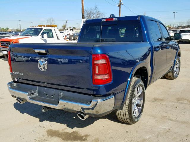 1C6RREJT3KN567979 - 2019 RAM 1500 LARAM BLUE photo 4