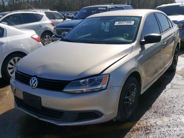 3VW2K7AJ8CM463179 - 2012 VOLKSWAGEN JETTA BASE GRAY photo 2