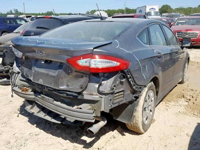 1FA6P0G73E5351896 - 2014 FORD FUSION S GRAY photo 4