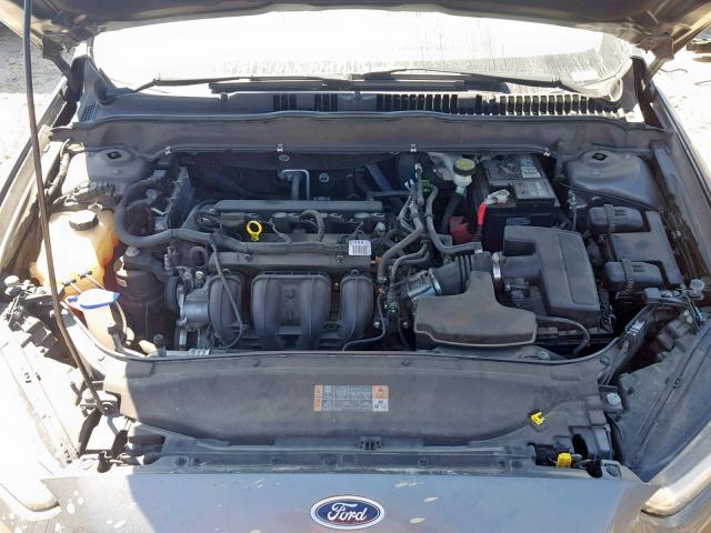 1FA6P0G73E5351896 - 2014 FORD FUSION S GRAY photo 7