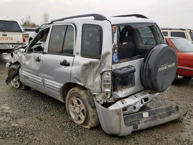 2CNBJE34436925542 - 2003 CHEVROLET TRACKER LT SILVER photo 3