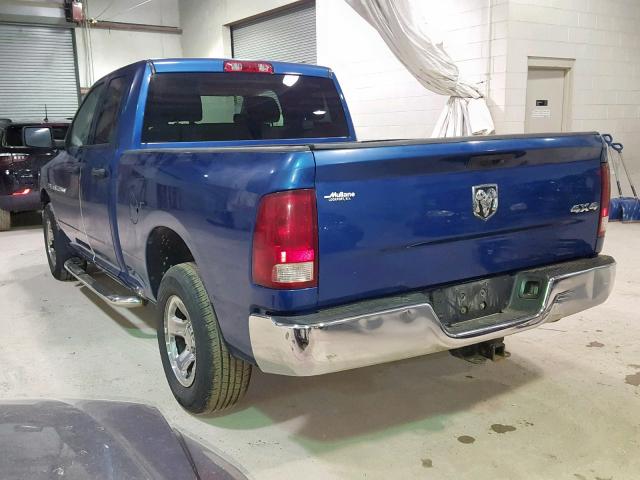 1D7RV1GT5BS640796 - 2011 DODGE RAM 1500 BLUE photo 3