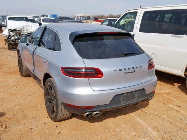 WP1AB2A59GLB45369 - 2016 PORSCHE MACAN S SILVER photo 3