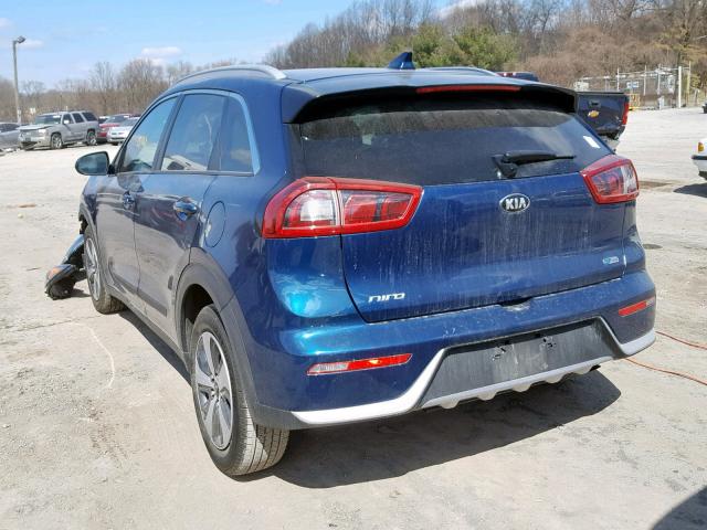 KNDCB3LC5J5125109 - 2018 KIA NIRO FE BLUE photo 3