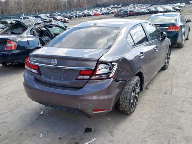 19XFB2F97FE216126 - 2015 HONDA CIVIC EXL GRAY photo 4