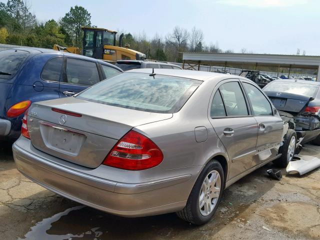 WDBUF65J25A644135 - 2005 MERCEDES-BENZ E 320 GRAY photo 4