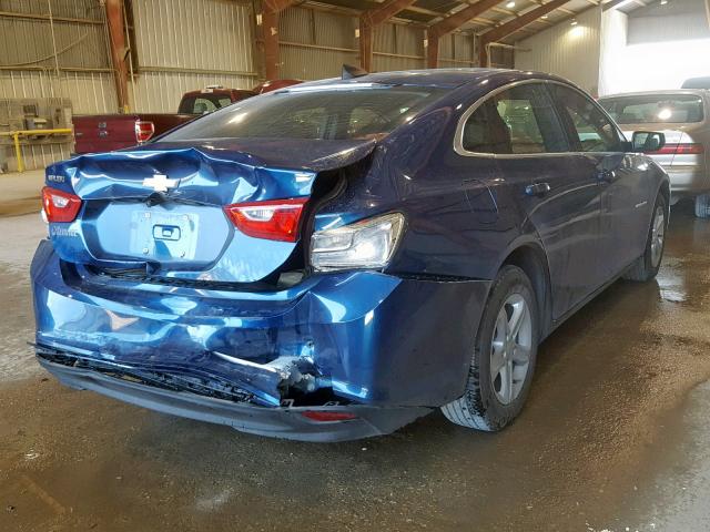 1G1ZB5ST7KF105276 - 2019 CHEVROLET MALIBU LS BLUE photo 4