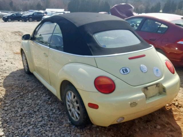 3VWCM31YX5M309502 - 2005 VOLKSWAGEN NEW BEETLE Сары фото 3