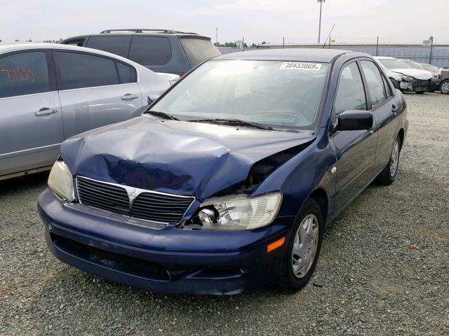 JA3AJ26E73U083924 - 2003 MITSUBISHI LANCER ES BLUE photo 2