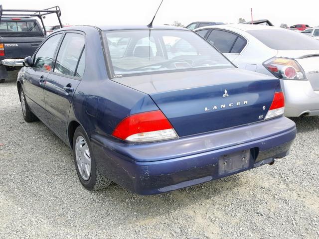 JA3AJ26E73U083924 - 2003 MITSUBISHI LANCER ES BLUE photo 3