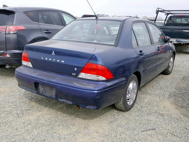 JA3AJ26E73U083924 - 2003 MITSUBISHI LANCER ES BLUE photo 4