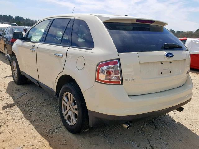 2FMDK38C47BB63556 - 2007 FORD EDGE SEL WHITE photo 3