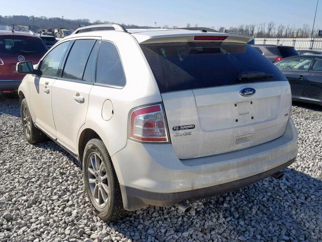 2FMDK38C38BA42518 - 2008 FORD EDGE SEL WHITE photo 3