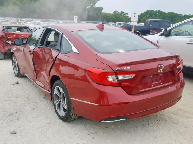 1HGCV1F55KA044971 - 2019 HONDA ACCORD EXL RED photo 3