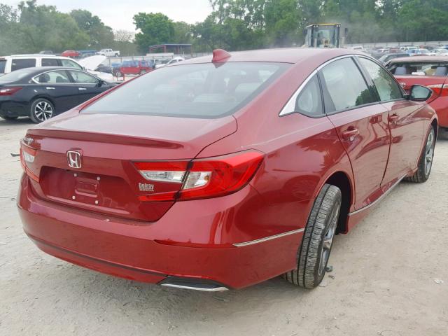 1HGCV1F55KA044971 - 2019 HONDA ACCORD EXL RED photo 4