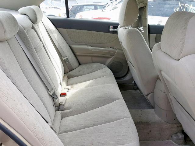 KMHET46C16A098279 - 2006 HYUNDAI SONATA GL GOLD photo 6