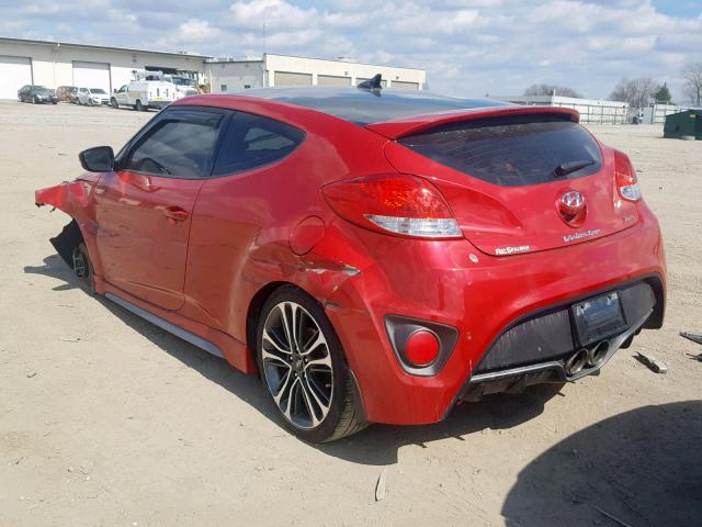 KMHTC6AE7GU272951 - 2016 HYUNDAI VELOSTER T RED photo 3