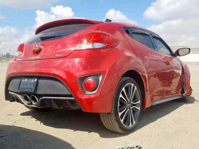 KMHTC6AE7GU272951 - 2016 HYUNDAI VELOSTER T RED photo 4