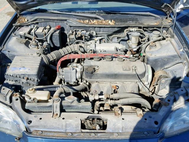 2HGEH2358NH552142 - 1992 HONDA CIVIC DX BLUE photo 7