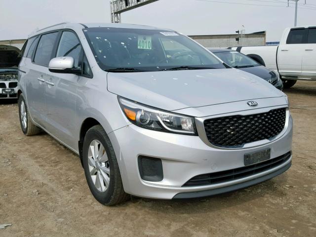 KNDMB5C14G6142727 - 2016 KIA SEDONA LX SILVER photo 1