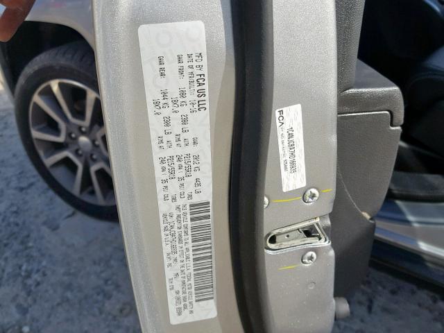 1C4NJCBA7HD166935 - 2017 JEEP COMPASS SP 银色 照片 10