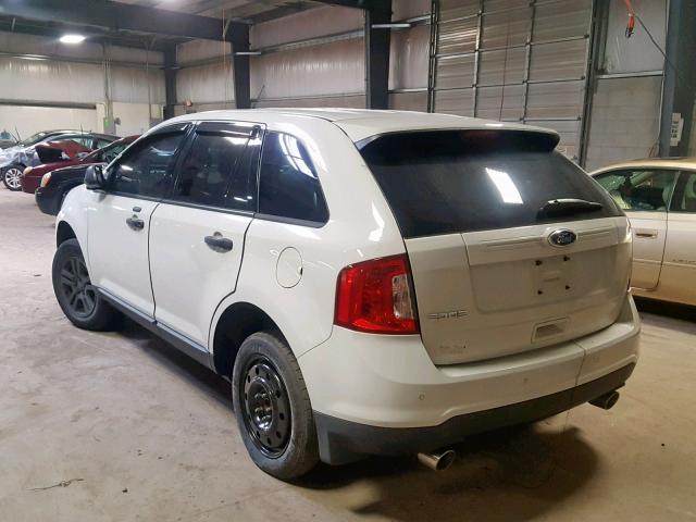 2FMDK3GC9DBA72389 - 2013 FORD EDGE SE WHITE photo 3