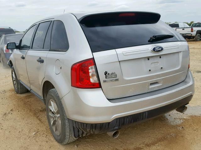 2FMDK3GC9DBB64442 - 2013 FORD EDGE SE SILVER photo 3