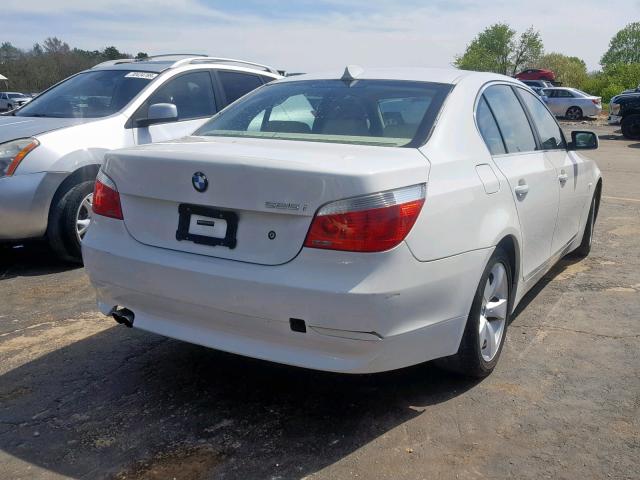 WBANE53516CK90605 - 2006 BMW 525 I WHITE photo 4