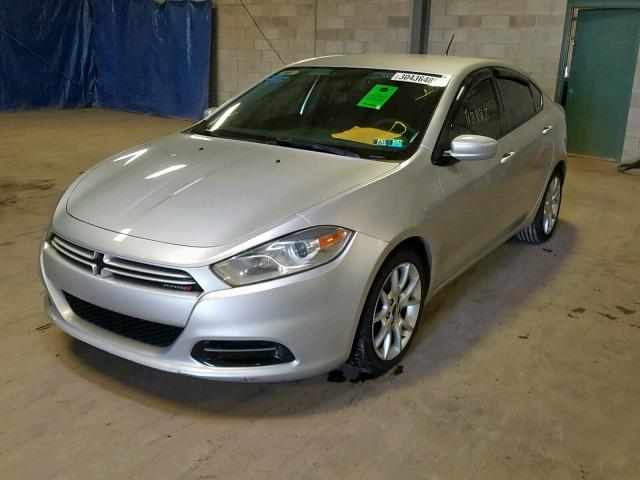 1C3CDFBA4DD157723 - 2013 DODGE DART SXT SILVER photo 2